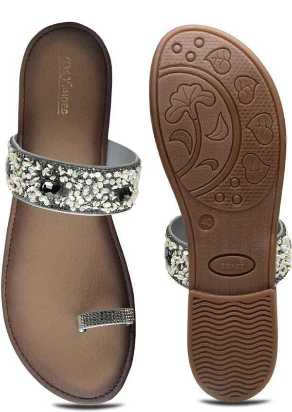 Grey_Solid_Slip-On_Artificial_Leather_Flats_For_Women
