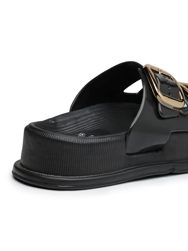 Women's_Glossy_Double_Buckle_Slip-On_Sandals_–_Chic,_Water-Resistant,_Lightweight_Comfort_Slides