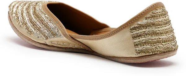 Gold_Solid__Leather_Ethnic_Casuals_For_Women