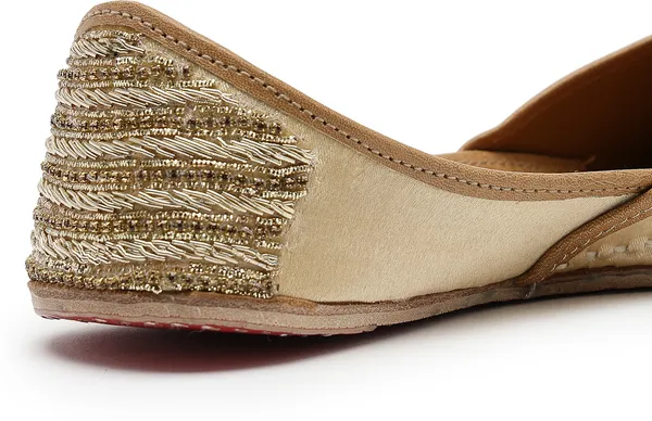 Gold_Solid__Leather_Ethnic_Casuals_For_Women
