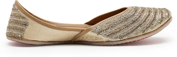Gold_Solid__Leather_Ethnic_Casuals_For_Women