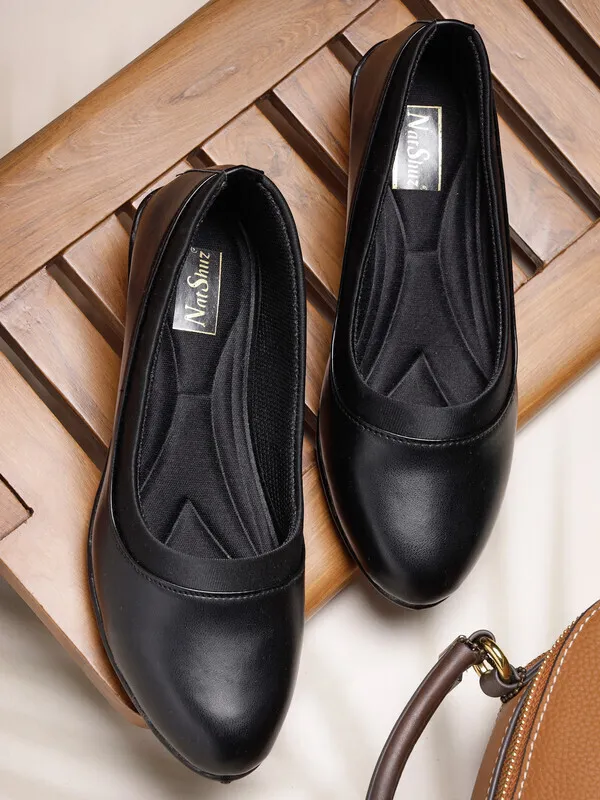 Black_Solid_Round_Toe_Synthetic_Casual_Bellies_For_Women