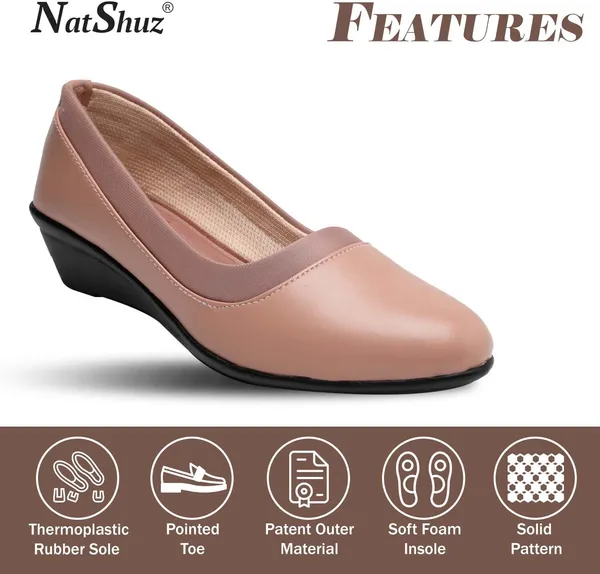 Pink_Women_Solid_Round_Toe_Synthetic_Casual_Bellies
