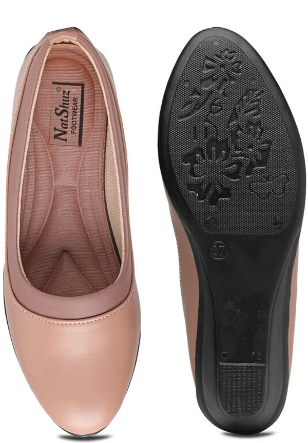 Pink_Women_Solid_Round_Toe_Synthetic_Casual_Bellies