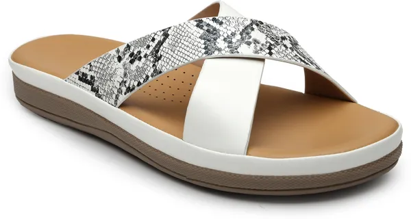 White_Solid_Slip-On_Artificial_Leather_Casual_Wedges_For_Women