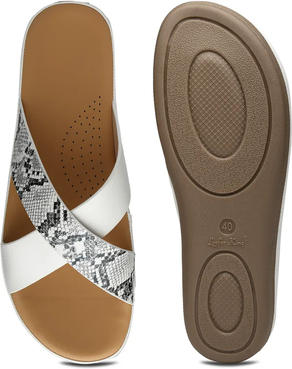 White_Solid_Slip-On_Artificial_Leather_Casual_Wedges_For_Women