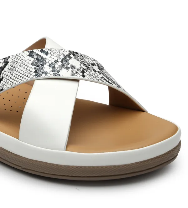 White_Solid_Slip-On_Artificial_Leather_Casual_Wedges_For_Women