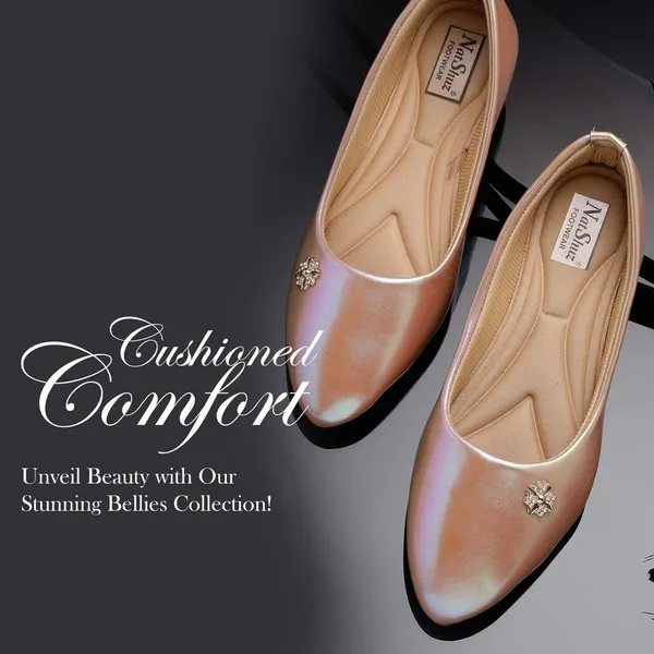 Gold_Women_Solid_Round_Toe_Synthetic_Casual_Bellies