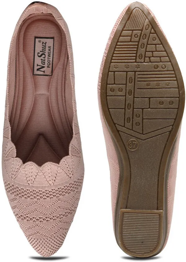 Pink_Solid_Slip_On_Mesh_Casual__For_Women