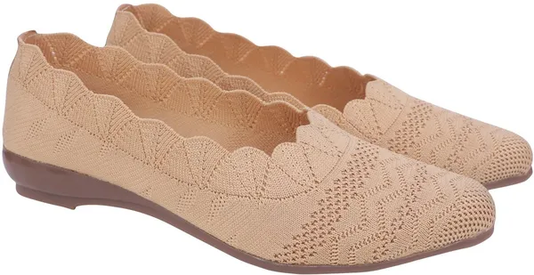 Tan_Women_Solid_Slip_On_Mesh_Casual_Bellies
