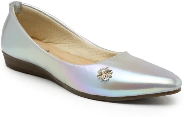 Silver_Solid__Synthetic_Casual__For_Women