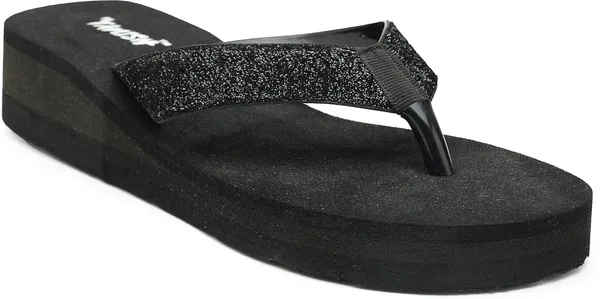 Black_Solid_Rubber_Slippers_For_Women