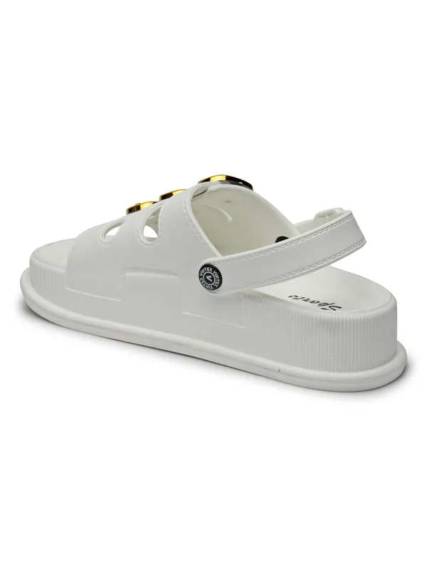 NATSHUZ_Triple_Buckle_Sandals_–_White_&_Gold