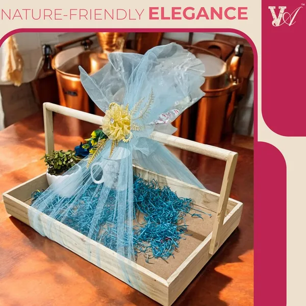 Pine_Wood_Gift_Hamper_Pinewood_Basket_With_Handle_Holiday_Christmas_Gifting_Tray_Pinewood_Basket_With_Mdf_Base_With_Decoration_Net_&_Decoration_Flower_(46X30X6_Cm)_46x30x6_CM