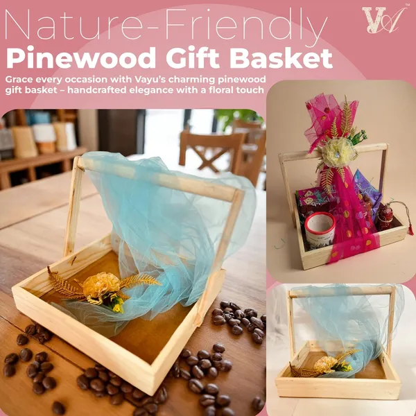 Medium_Size_Pine_Wood_Gift_Hamper_Basket_With_Handle_With_Mdf_Base_With_Decoration_Net_&_Decoration_Flower_25X25X4.69_Cm_(1)