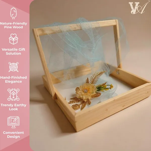 Medium_Size_Pine_Wood_Gift_Hamper_Basket_With_Handle_With_Mdf_Base_With_Decoration_Net_&_Decoration_Flower_25X25X4.69_Cm_(1)