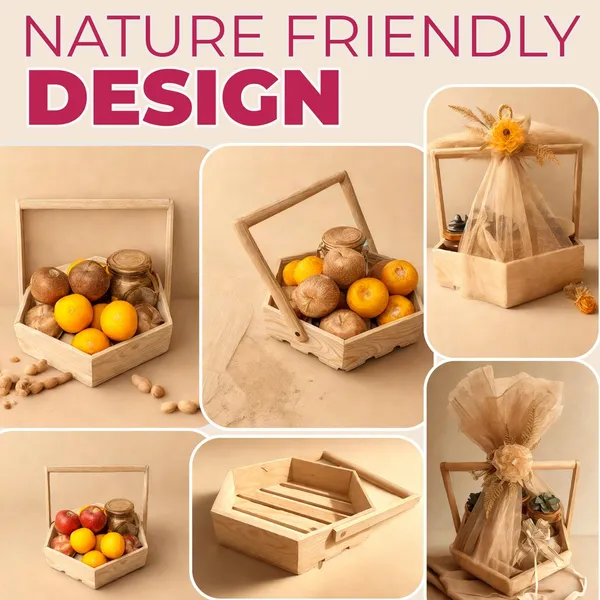 Hexagonal_Medium_Size_Pinewood_Gift_Hamper_Basket_For_Gift_Packaging_Size_25X25X6.35_Cm_25X25X6.35_Cm