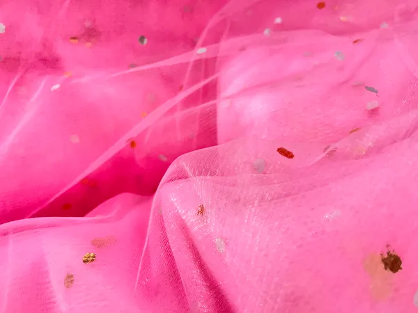 Vayu_Art_&_Crafts_Decoration_Polka_Dot_Net_Fabric_for_Gift_Hampers_Gift_Wraps_Party_Decor,_Backdrop_Decor,_Mandap_Decoration,_5_Metre,_Width_111_CM_,Baby_Pink