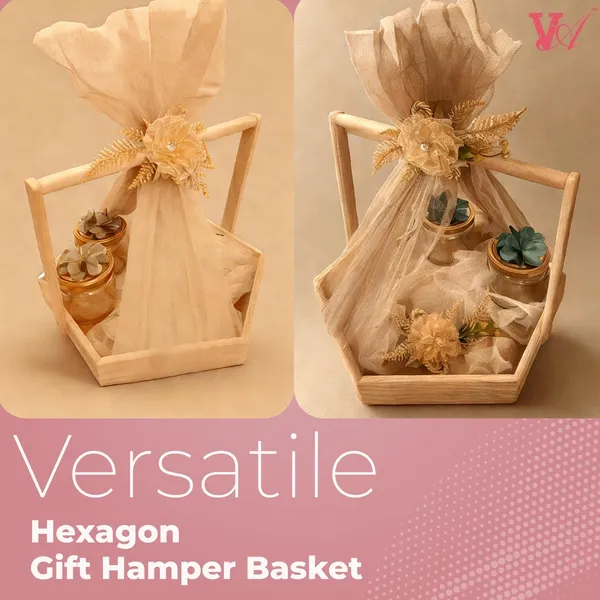 Pack_Of_3_Wooden_Hexagonal_Gift_Hamper_Basket,_Festival_Gift_Hamper_Tray,_Gift_Packaging_Basket_,_With_Net_&_Flowers_(30x30x4.5_CM)