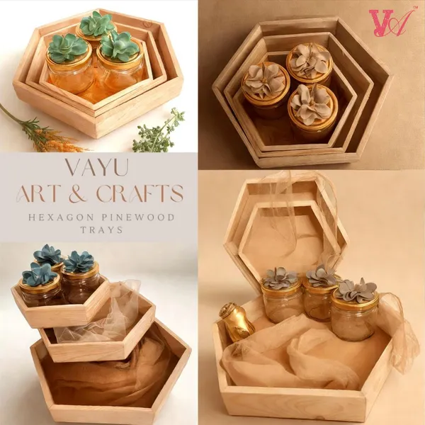 Pack_Of_Three_Pine_Wood_Gift_Box_Gift_Hamper_Hexagon_Pinewood_Trays,_20X20X4.7_Cm,_25X25X4.7_Cm,_30X30X4.7_Cm)