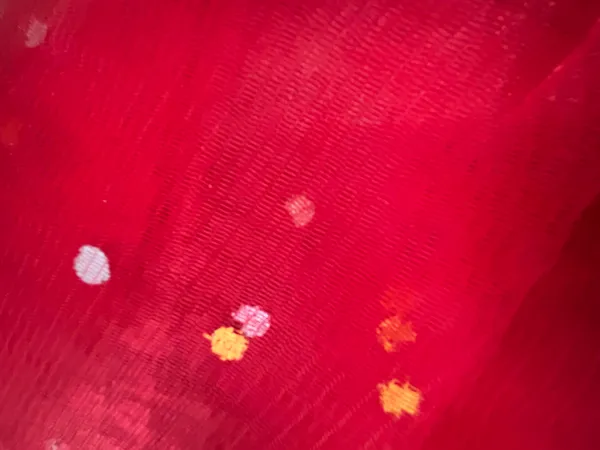 Vayu_Art_&_Crafts_Decoration_Polka_Dot_Net_Fabric_for_Gift_Hampers_Gift_Wraps_Party_Decor,_Backdrop_Decor,_Mandap_Decoration,_5_Metre,_Width_111_CM_,_Red