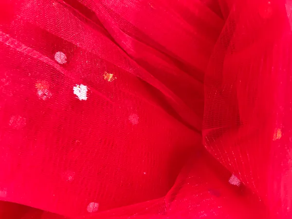Vayu_Art_&_Crafts_Decoration_Polka_Dot_Net_Fabric_for_Gift_Hampers_Gift_Wraps_Party_Decor,_Backdrop_Decor,_Mandap_Decoration,_5_Metre,_Width_111_CM_,_Red