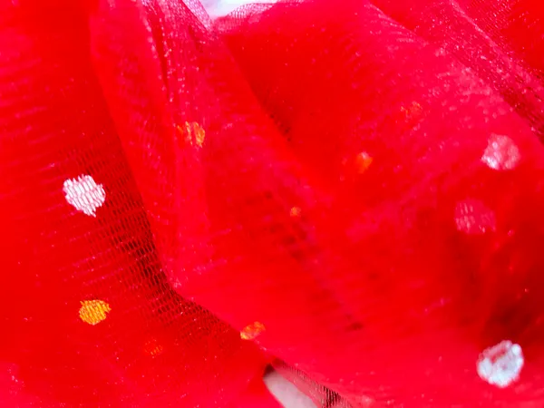 Vayu_Art_&_Crafts_Decoration_Polka_Dot_Net_Fabric_for_Gift_Hampers_Gift_Wraps_Party_Decor,_Backdrop_Decor,_Mandap_Decoration,_5_Metre,_Width_111_CM_,_Red