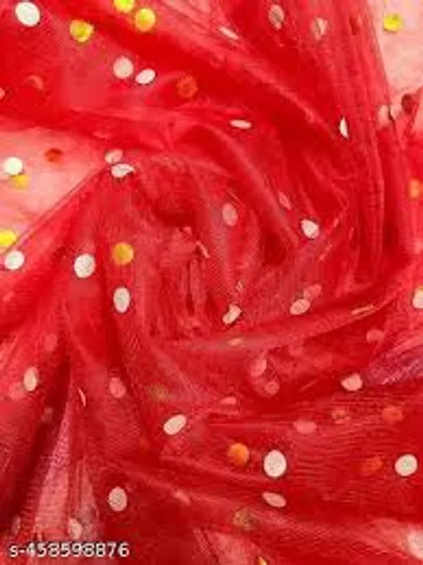 Vayu_Art_&_Crafts_Decoration_Polka_Dot_Net_Fabric_for_Gift_Hampers_Gift_Wraps_Party_Decor,_Backdrop_Decor,_Mandap_Decoration,_5_Metre,_Width_111_CM_,Orange
