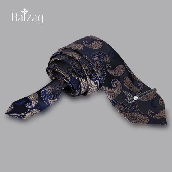 Black_With_Gold_Print_Powerful__Tie_Combo_For_Men_(Pack_Of_2)