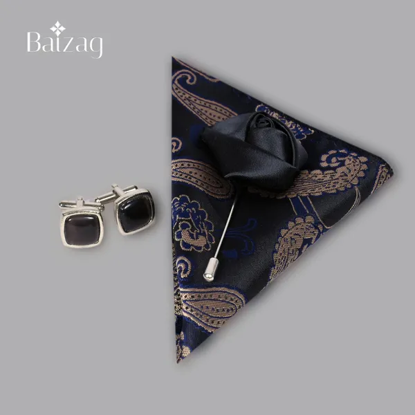 Black_With_Gold_Print_Powerful__Tie_Combo_For_Men_(Pack_Of_2)