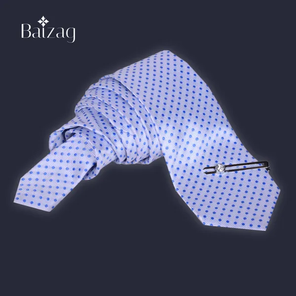 White_With_Blue_Dots_Powerful__Tie_Combo_For_Men