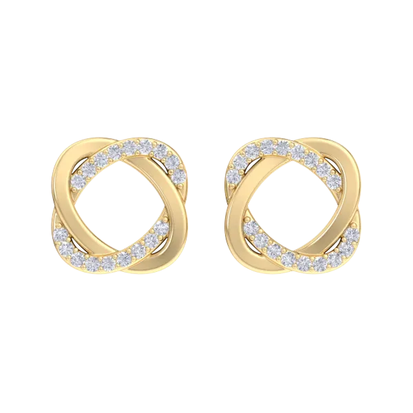 Yellow_Premium_Twisting_Spiral_Hoops_For_Women