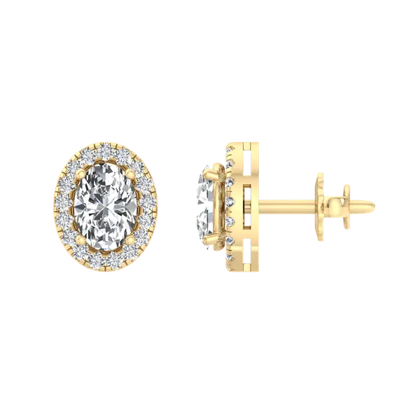 Yellow_Premium_Halo_Oval_Earring_For_Women