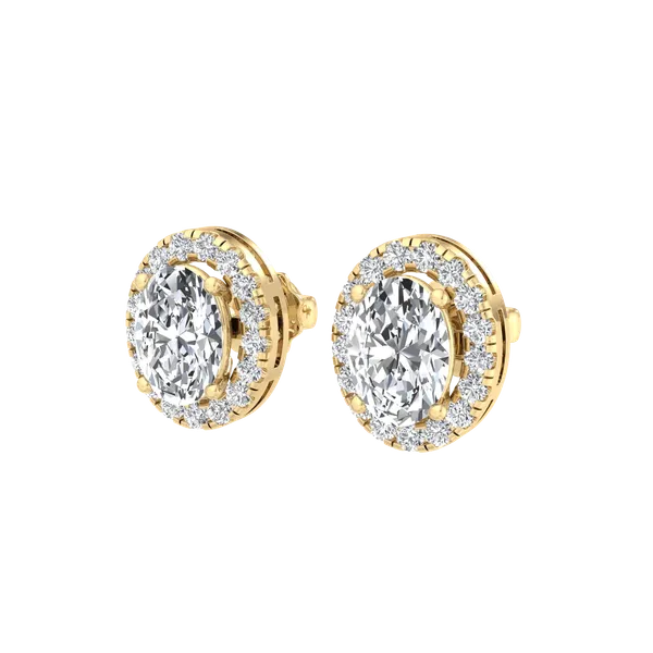 Yellow_Premium_Halo_Oval_Earring_For_Women