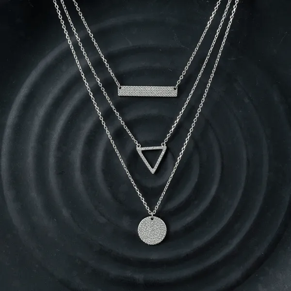 Silver_Premium_Trio_Cascade_Necklace_For_Women