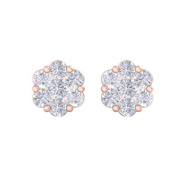 Rose_Gold__Premium_Halo_Oval_Earring_For_Women