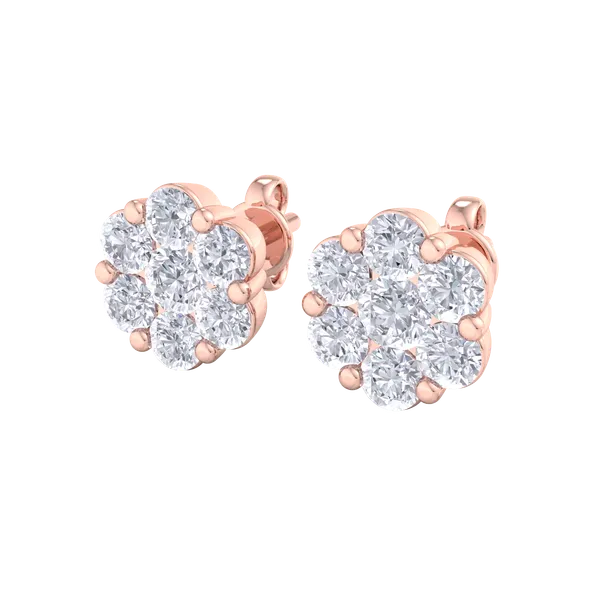 Rose_Gold__Premium_Halo_Oval_Earring_For_Women