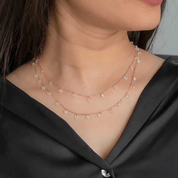 Rose-Gold_Premium_Crystal_Glow_Radiant_Elegance_In_Two_Layers_Necklace_For_Unisex