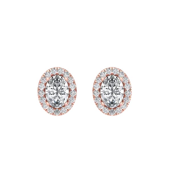 Rose_Gold__Premium_Halo_Oval_Earring_For_Women