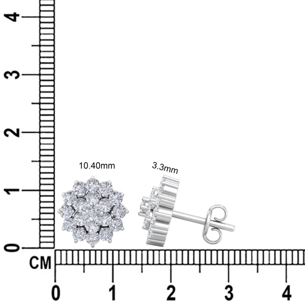 Silver_Premium_Sunflower_Sparkle_Earrings_For_Women