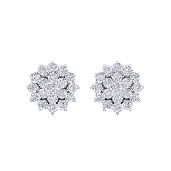 Silver_Premium_Sunflower_Sparkle_Earrings_For_Women