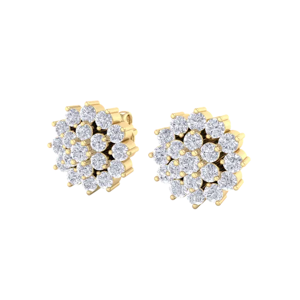 Yellow_Premium_Sunflower_Sparkle_Earrings_For_Women