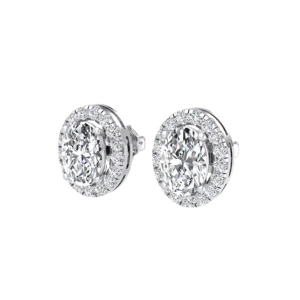 Silver_Premium_Halo_Oval_Earring_For_Women