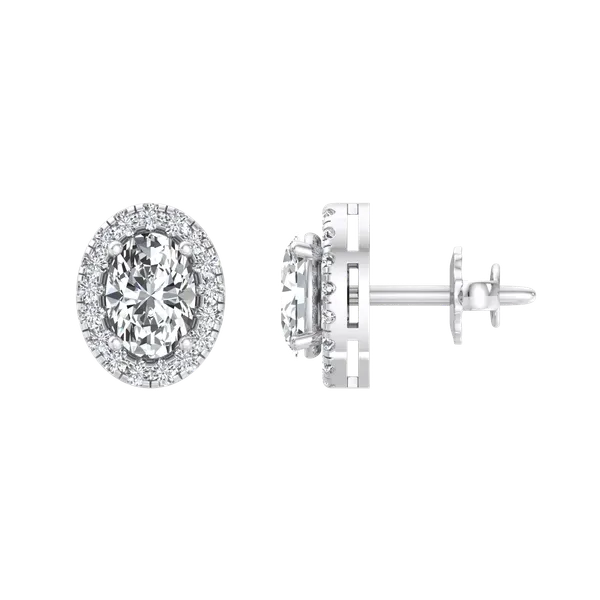 Silver_Premium_Halo_Oval_Earring_For_Women