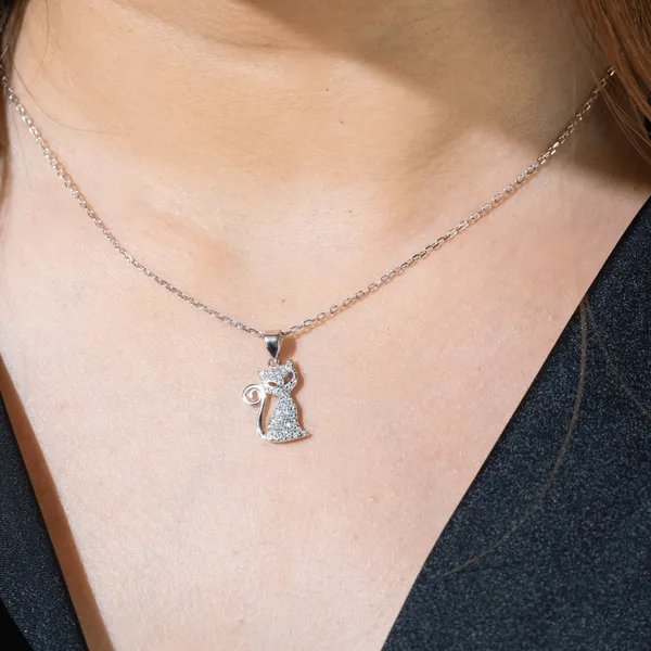 Silver_Premium_Kitty_Pendant_For_Women