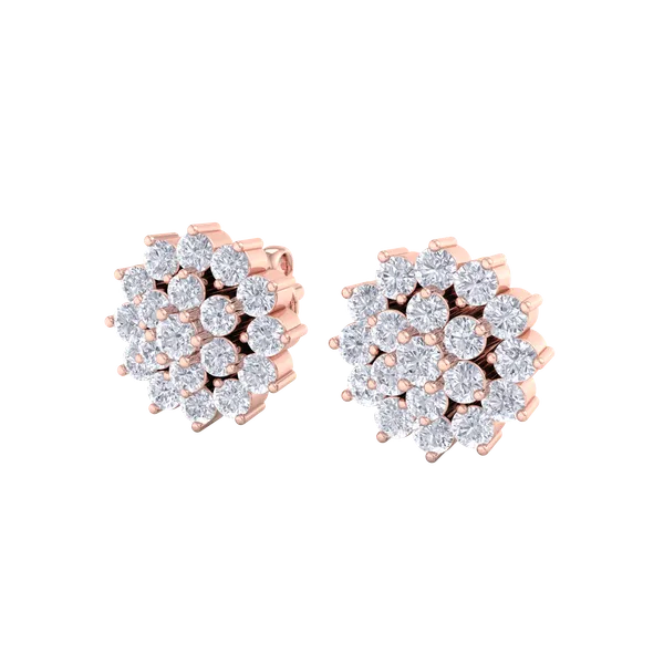 Rose_Gold__Premium_Sunflower_Sparkle_Earrings_For_Women