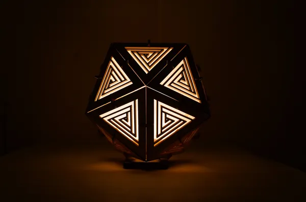 FractaFlare_–_Fractal_Icosahedron_Candle_Lantern_For_Home_Decor_&_Interior_Decor_Suitable_for_Living_Room,_Bedroom,_Dinning_Hall_&_Restaurants