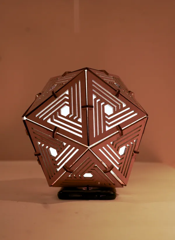 LumenSpire_–_Linear_Icosahedron_Shadow_Lantern_Decorative_Chandelier_Light_Lamp_for_Living_Room,_Home,_Bedroom