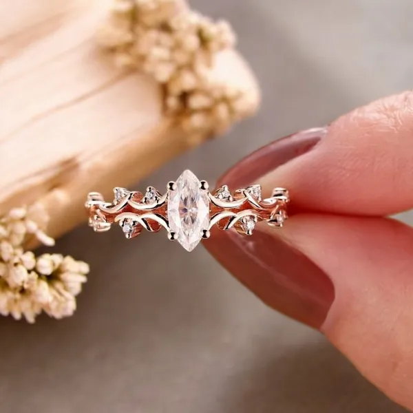 Gold_Plated_Marquise_Diamond_Design_Engagement_Ring_For_Women