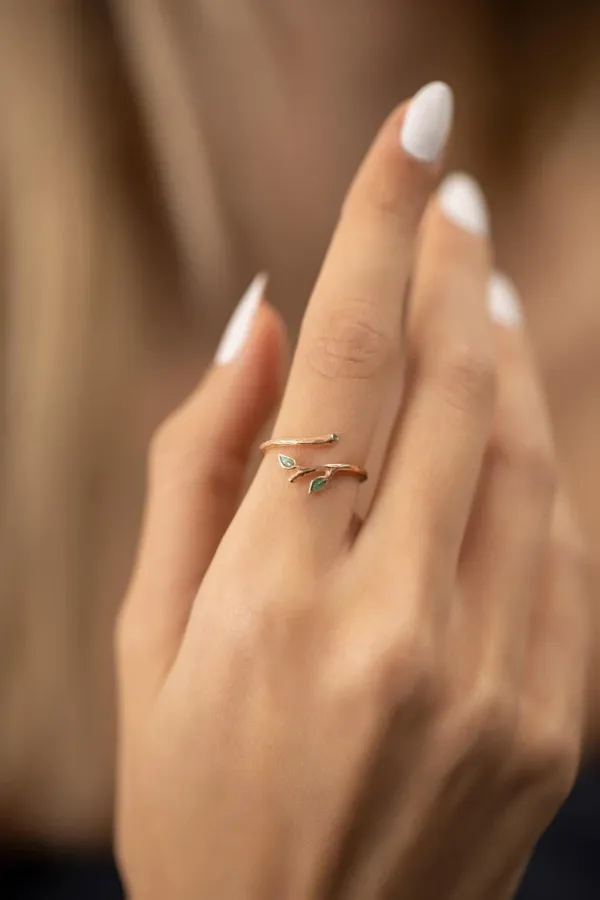 Gold_Plated_Nature_Inspire_Ivy_Ring_For_Women_(Pack_Of_2)